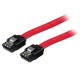 StarTech.com 24'' Latching SATA Cable - Straight M/M 0.61m Rojo cable de SATA LSATA24